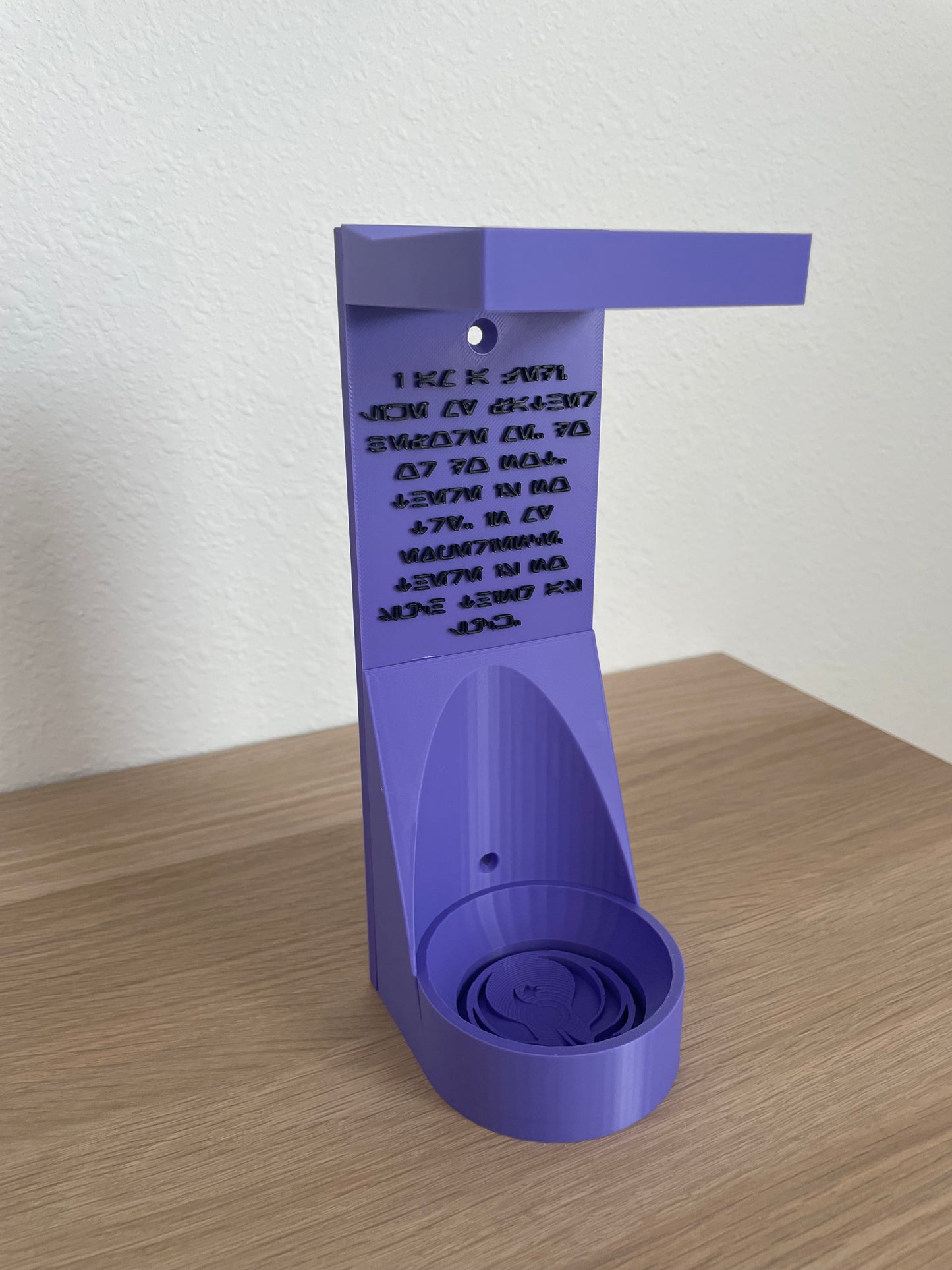 Vertical Lightsaber Wall Mount Organizer | Pick Your Logo | Aurebesh Inscription | 3D Printed | Hardware Included