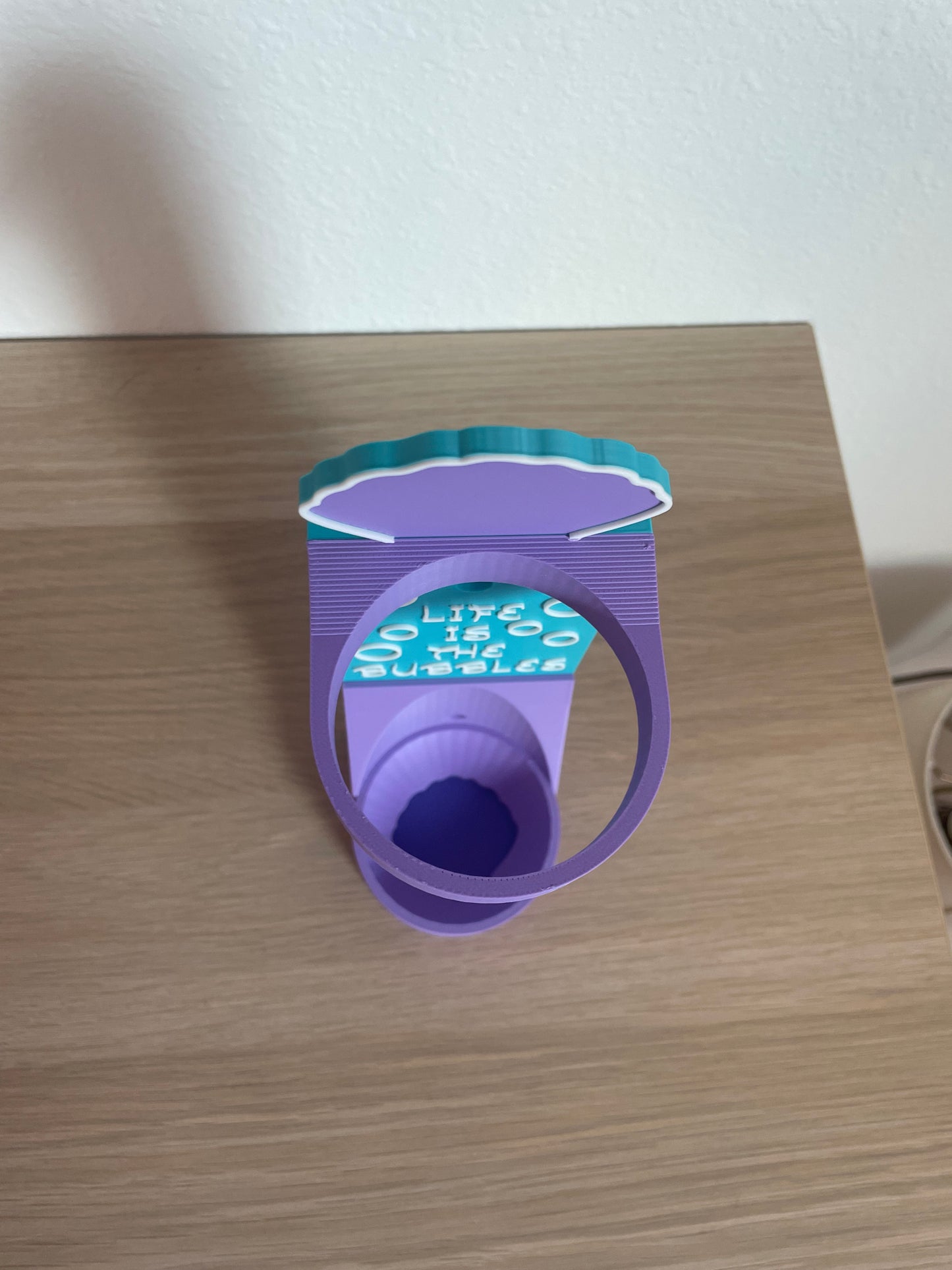 Mermaid Vertical Wall Mount Display for Theme Park Bubble Wands | 3D Printed Multi-Color Holders + Hardware Included