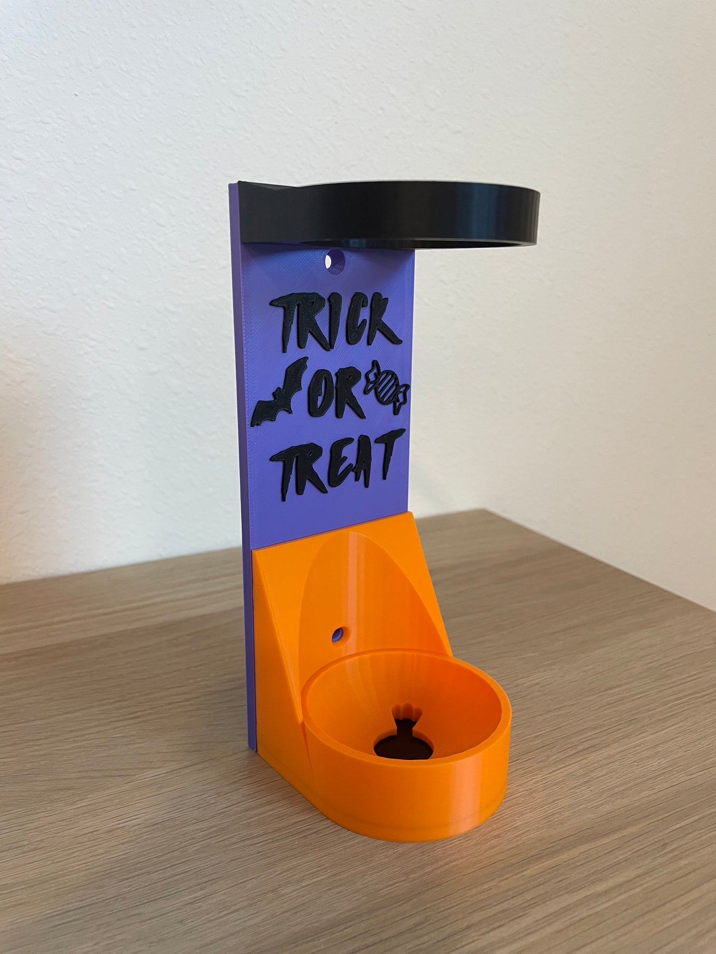 Spooky Halloween Vertical Wall Mount Display for Theme Park Bubble Wands | 3D Printed Multi-Color Holders + Hardware Included
