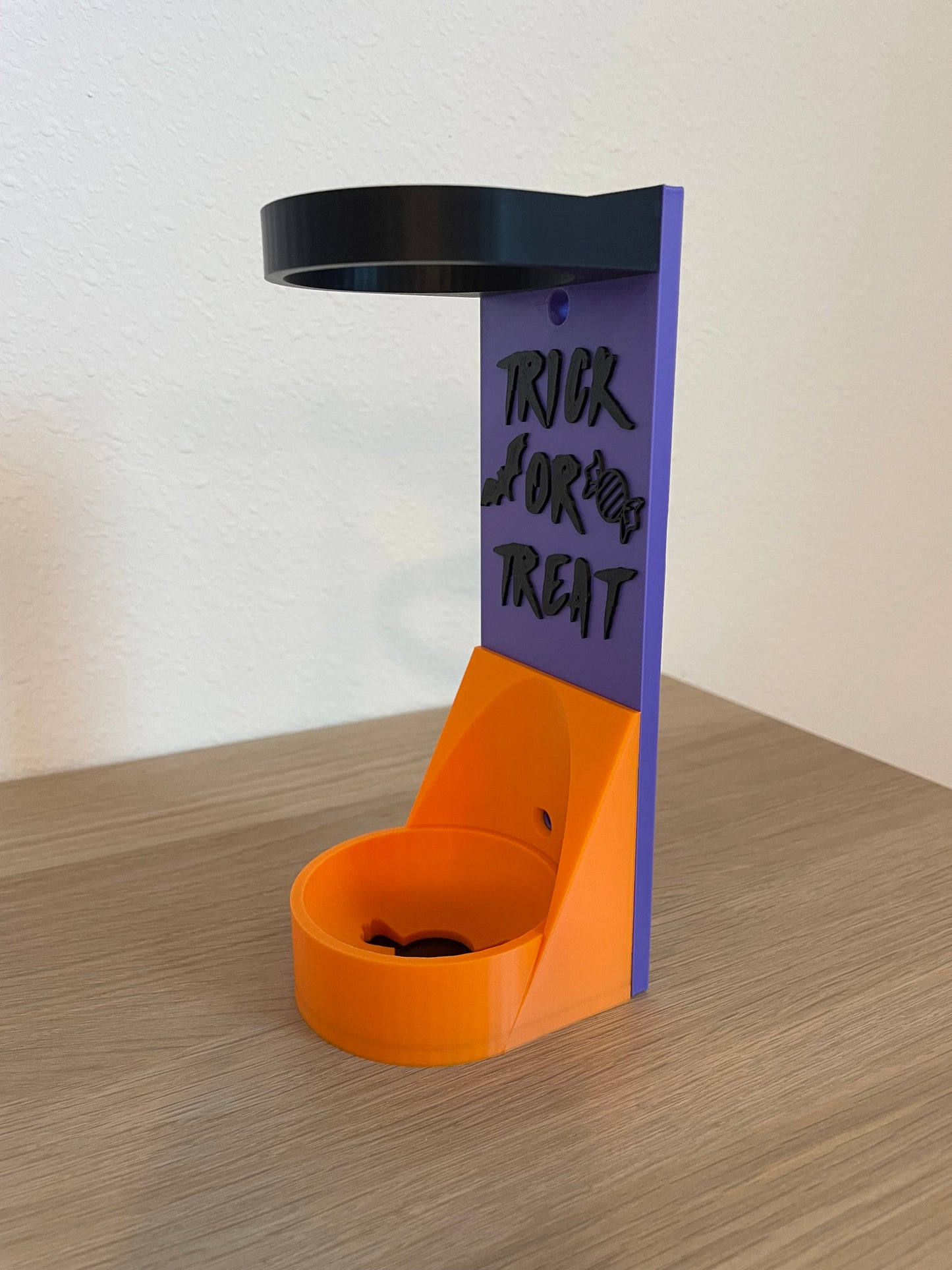 Spooky Halloween Vertical Wall Mount Display for Theme Park Bubble Wands | 3D Printed Multi-Color Holders + Hardware Included