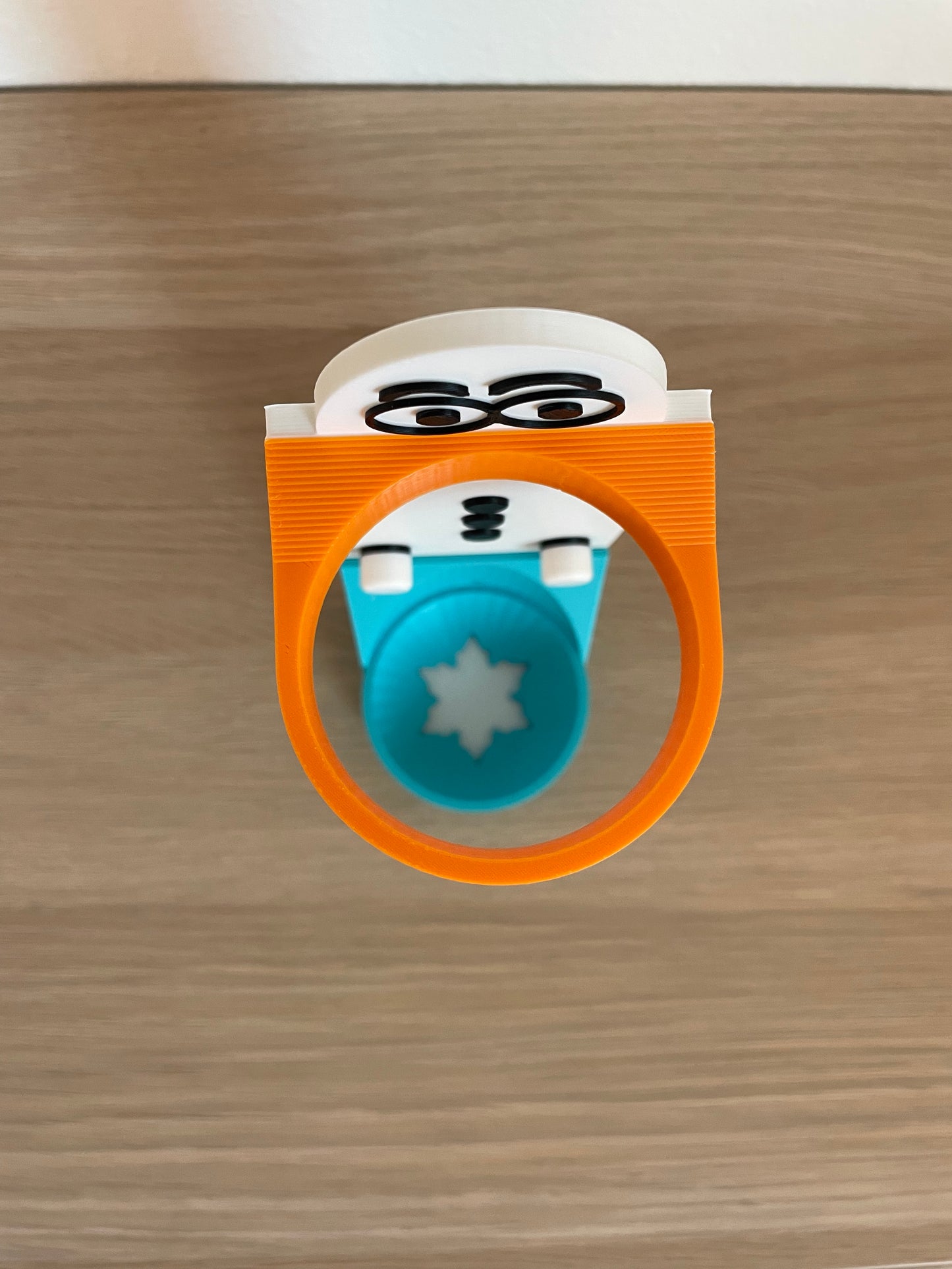 Snowman Vertical Wall Mount Display for Theme Park Bubble Wands | 3D Printed Multi-Color Holders + Hardware Included