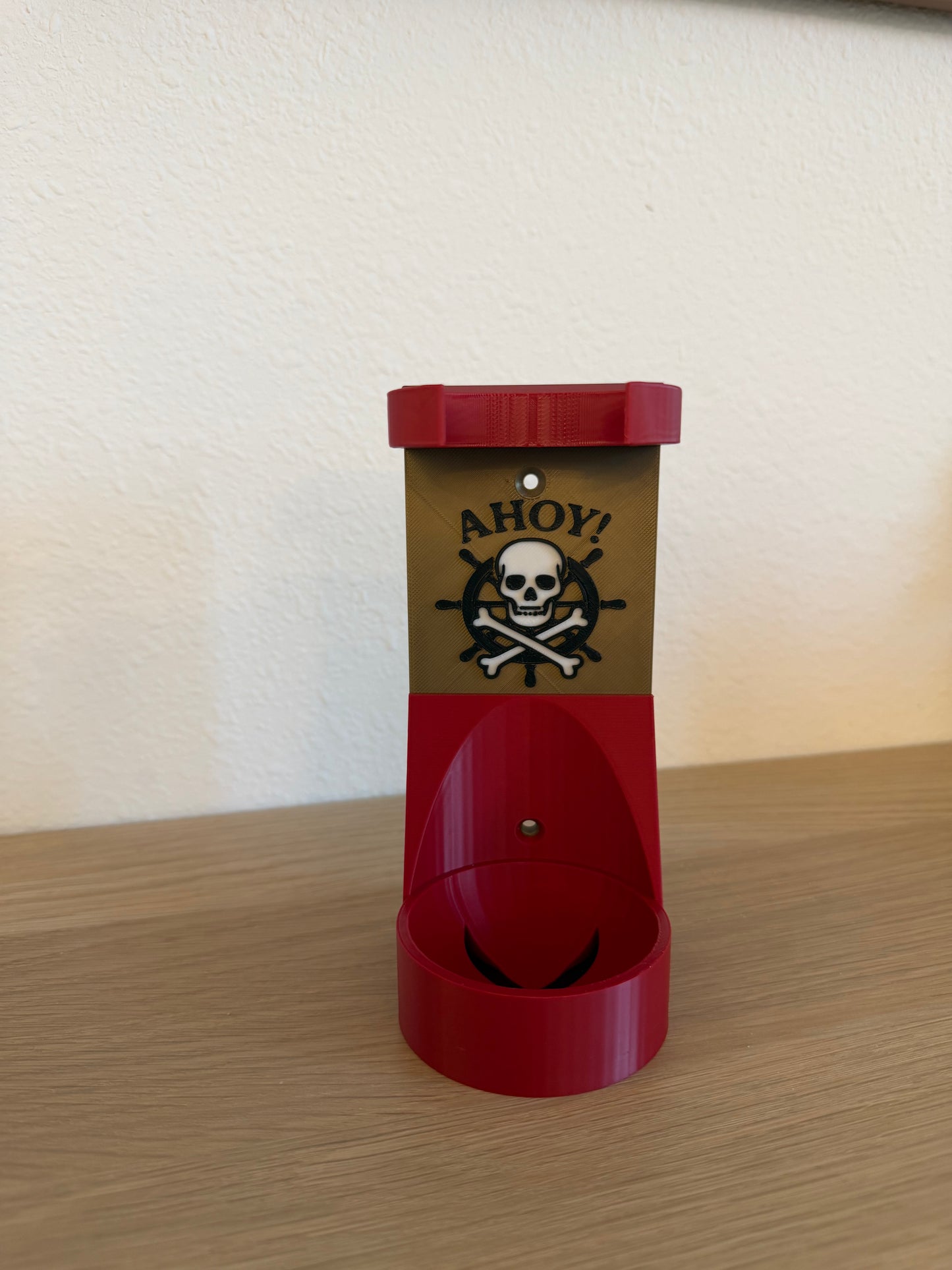Pirates Vertical Wall Mount Display for Theme Park Bubble Wands | 3D Printed Multi-Color Holders + Hardware Included