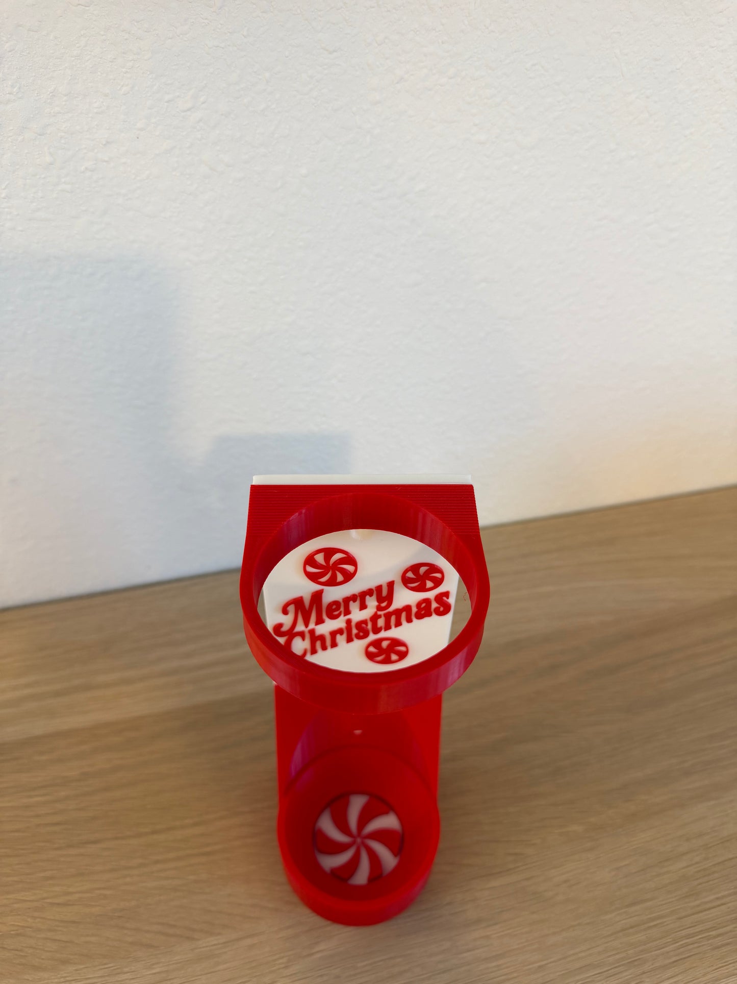 Peppermint Christmas Vertical Wall Mount Display for Theme Park Bubble Wands | 3D Printed Multi-Color Holders + Hardware Included