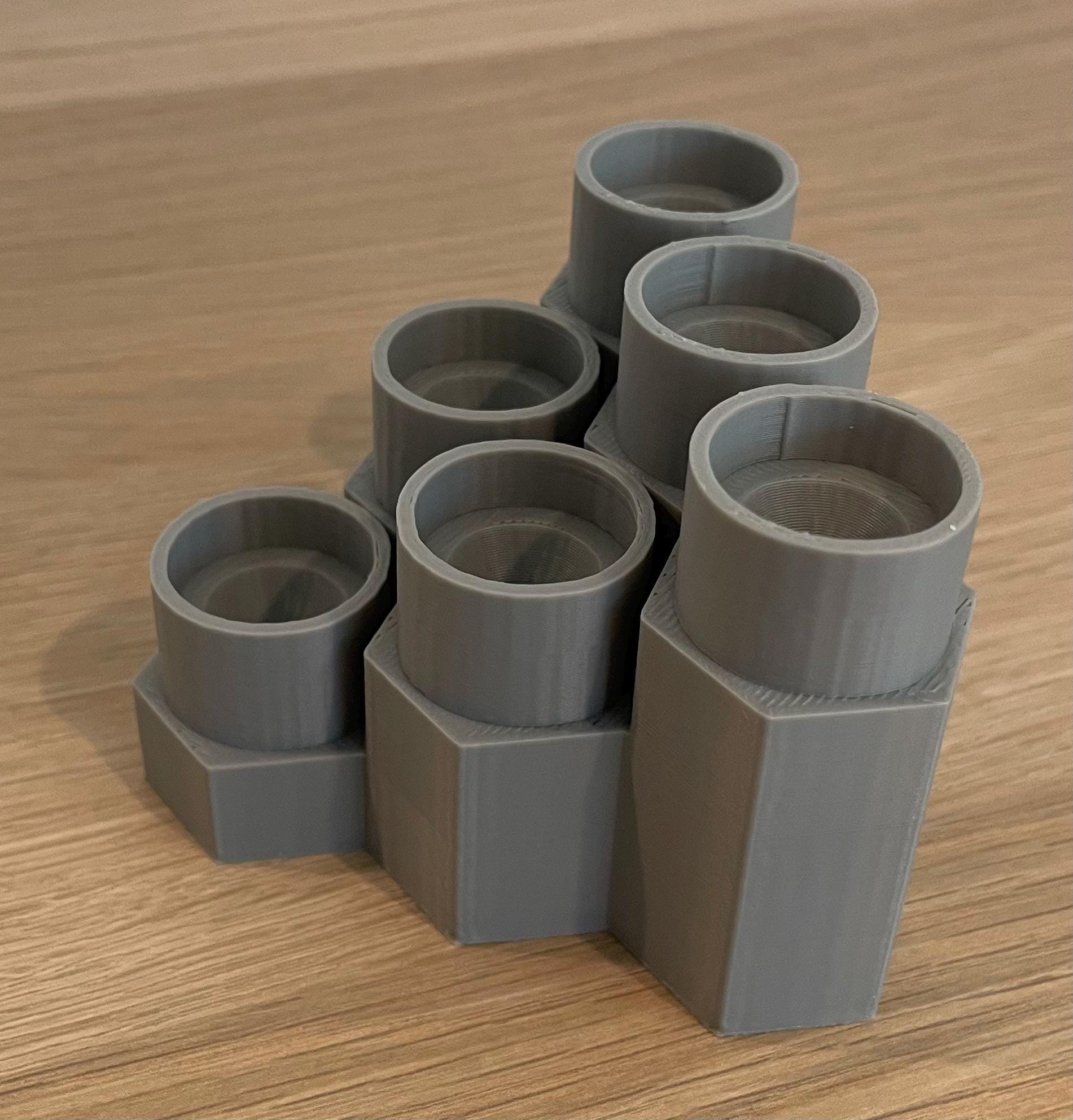 Hexagon Kyber Crystal Display – Holds 6 Crystals – Star Wars Desktop & Shelf Display - Savi's Workshop | Jedi Holocron | Sith Wayfinder