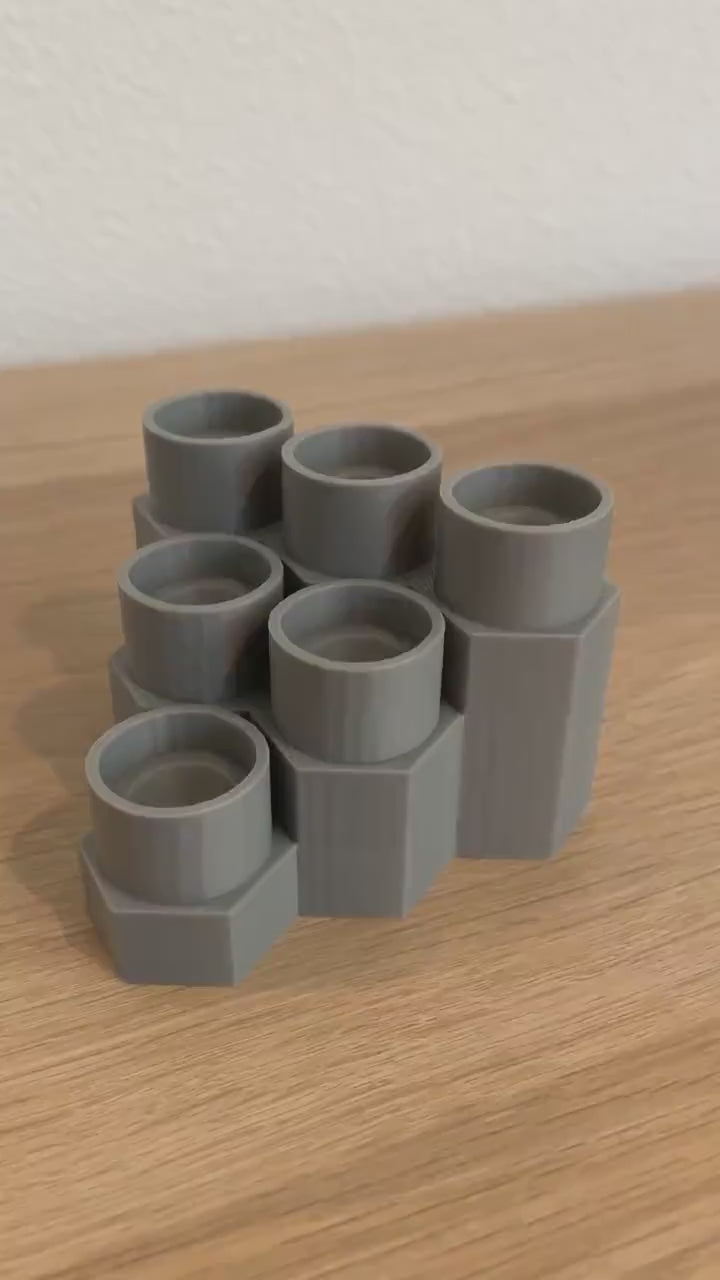 Hexagon Kyber Crystal Display – Holds 6 Crystals – Star Wars Desktop & Shelf Display - Savi's Workshop | Jedi Holocron | Sith Wayfinder