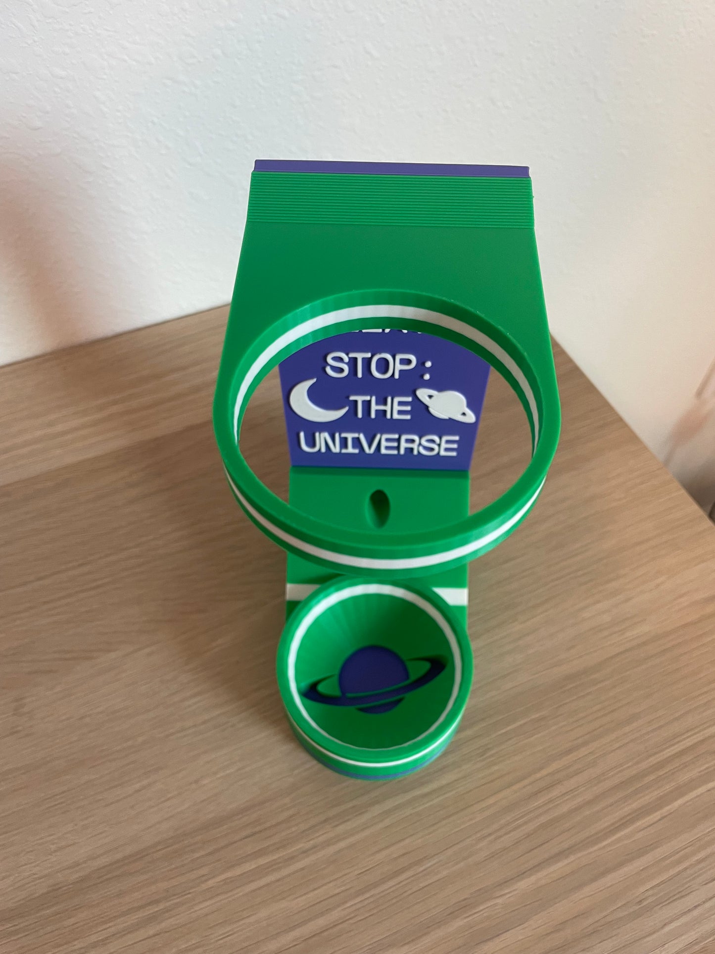 Space Hero Vertical Wall Mount Display for Theme Park Bubble Wands | 3D Printed Multi-Color Holders + Hardware Included