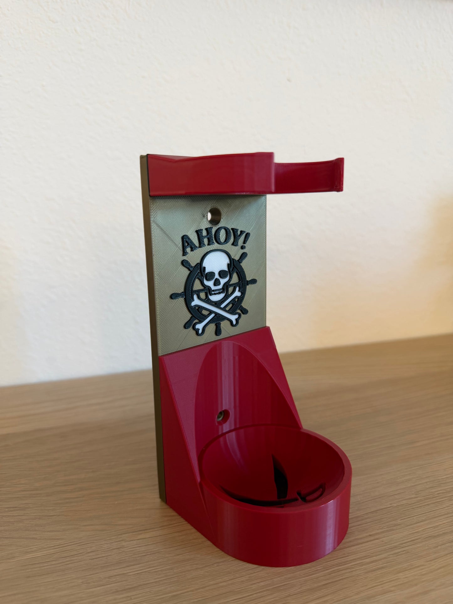 Pirates Vertical Wall Mount Display for Theme Park Bubble Wands | 3D Printed Multi-Color Holders + Hardware Included