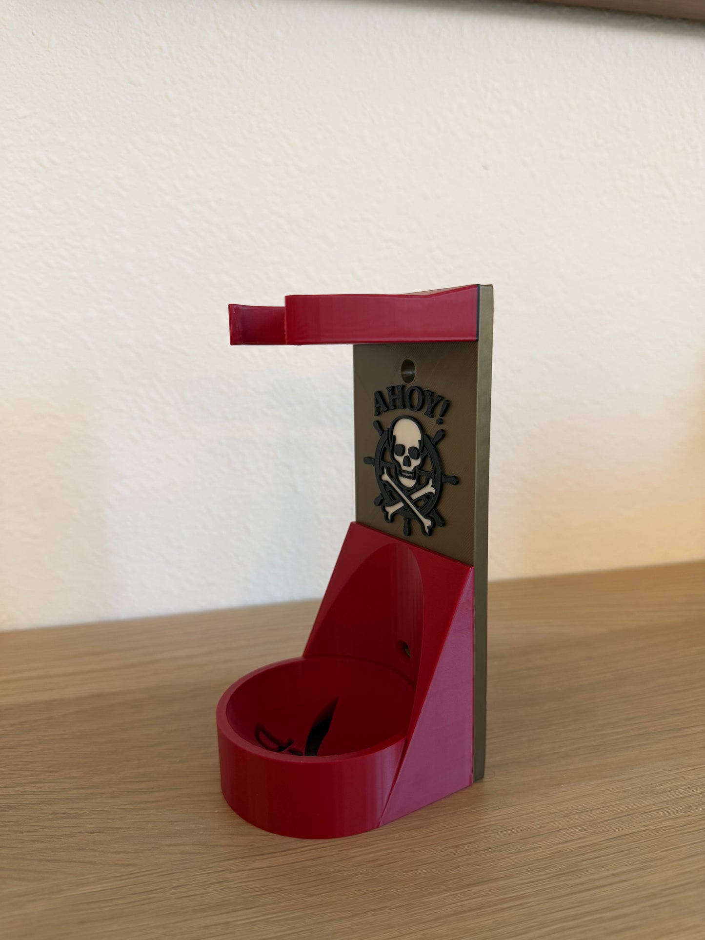 Pirates Vertical Wall Mount Display for Theme Park Bubble Wands | 3D Printed Multi-Color Holders + Hardware Included