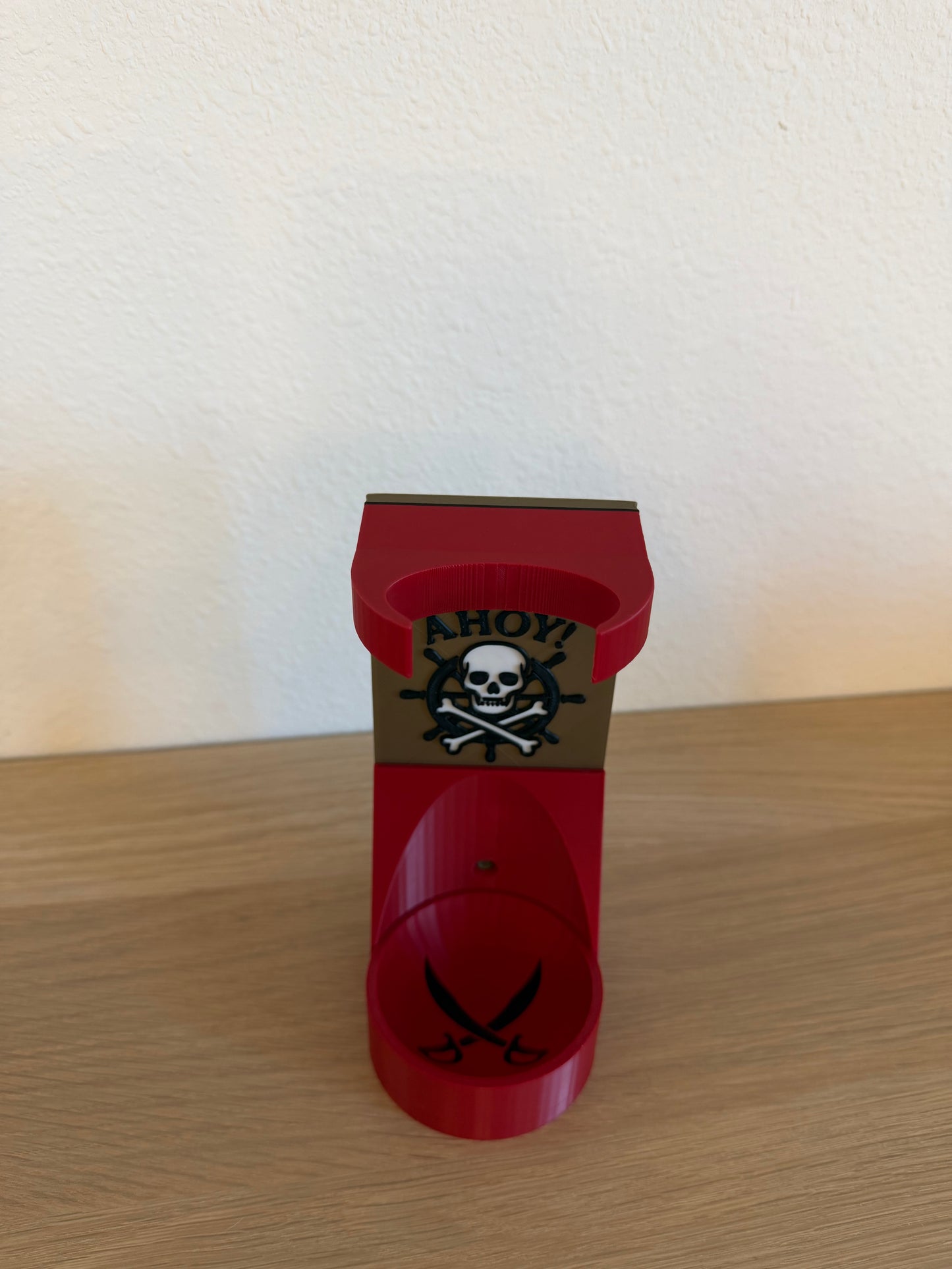 Pirates Vertical Wall Mount Display for Theme Park Bubble Wands | 3D Printed Multi-Color Holders + Hardware Included