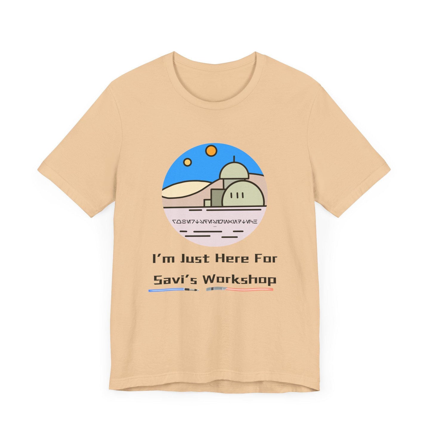 I'm Just Here for Savi's Workshop" Bella+Canvas T-Shirt | Star Wars Galaxy's Edge Batuu Lightsaber Builder Tee
