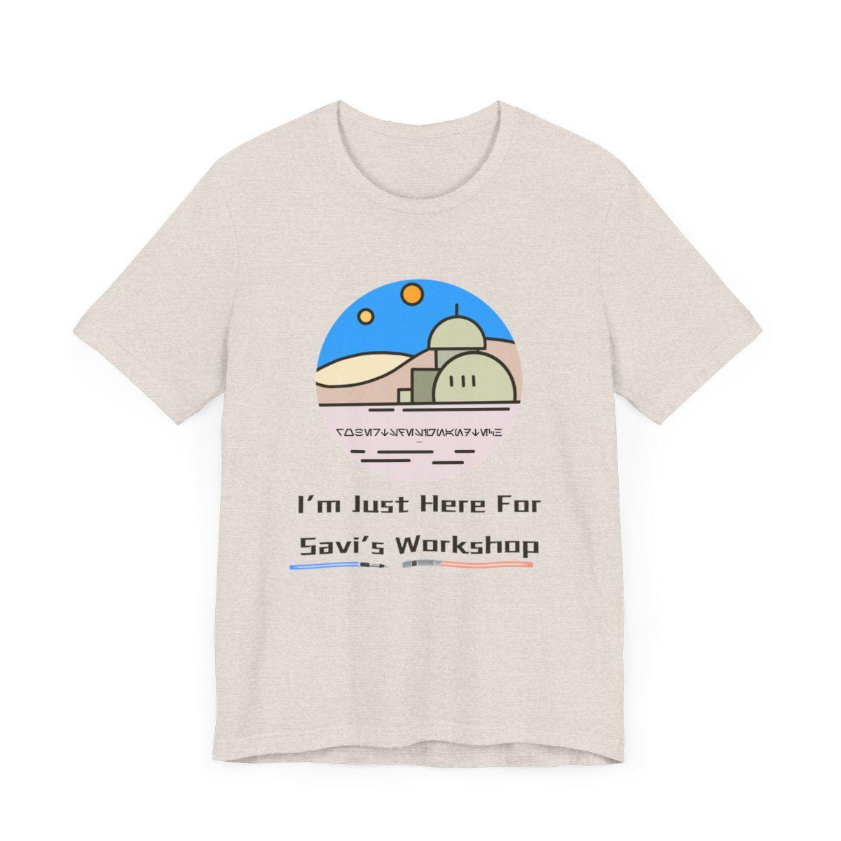 I'm Just Here for Savi's Workshop" Bella+Canvas T-Shirt | Star Wars Galaxy's Edge Batuu Lightsaber Builder Tee