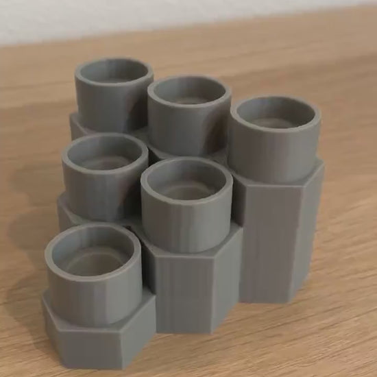 Hexagon Kyber Crystal Display – Holds 6 Crystals – Star Wars Desktop & Shelf Display - Savi's Workshop | Jedi Holocron | Sith Wayfinder