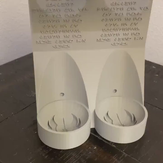 Dual Lightsaber Savi's Workshop Customizable Vertical Wall Mount | Pick a Logo | Choose Aurebesh Inscription | 3D Printed | Free  Hardware